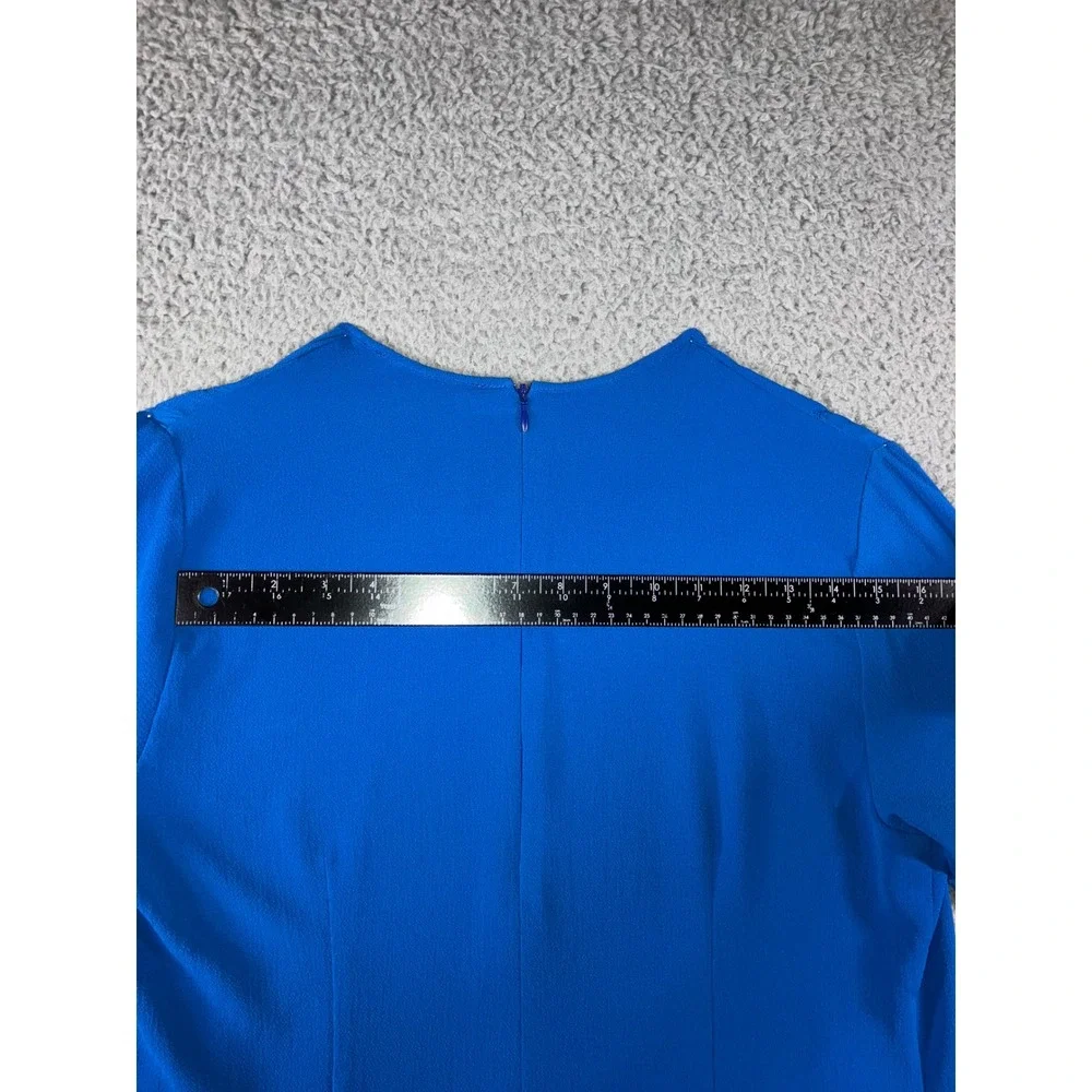 Tunic‎ Dress 10-12 Cobalt Blue Embellished Lagenlook Layering Long Sleeve Modest